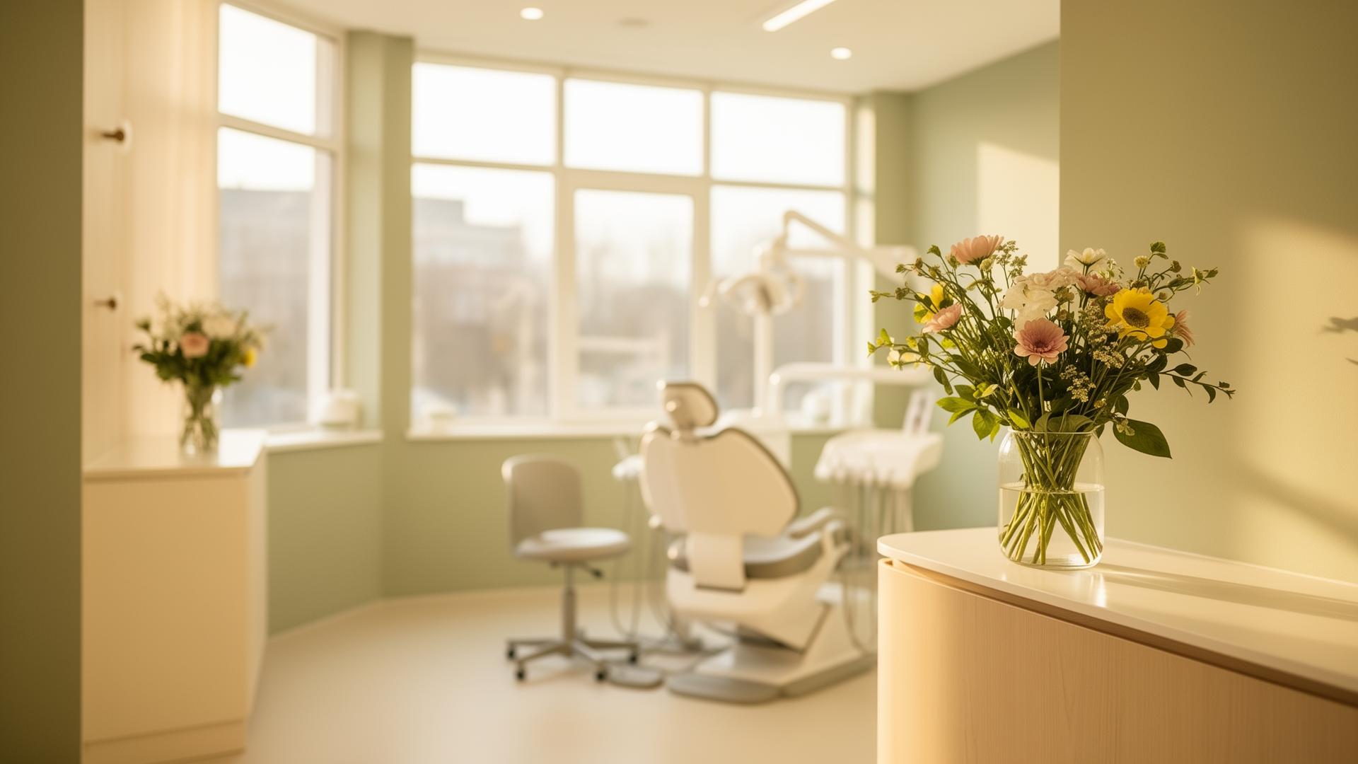 Dr. Lovrics dental clinic interior with warm natural light